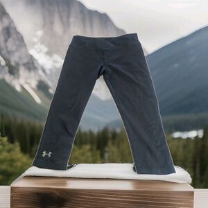 Under Armour Womens Size S Capri Leggings Black Compression Athletic Legging